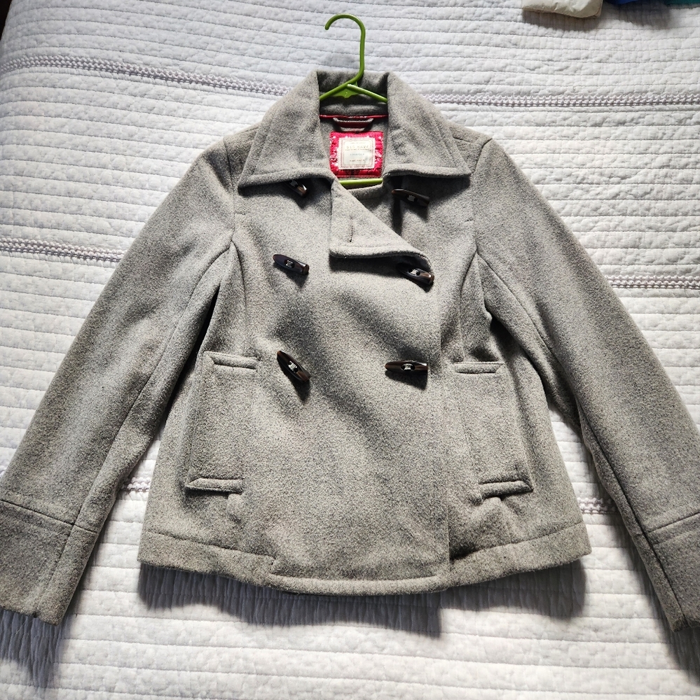 Grey peacoat